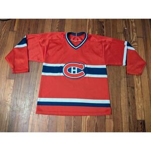 CCM Montreal Canadians Maska Red VTG Jersey Size L/XL